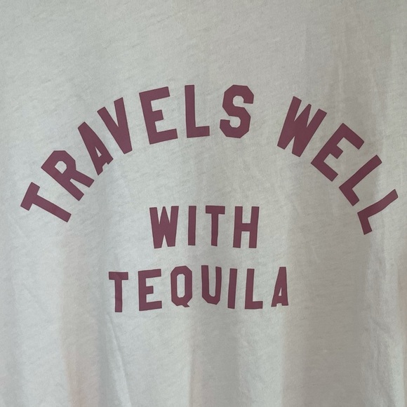 NWT WILDFOX Travels Well with Tequila Graphic Tee - Picture 2 of 6
